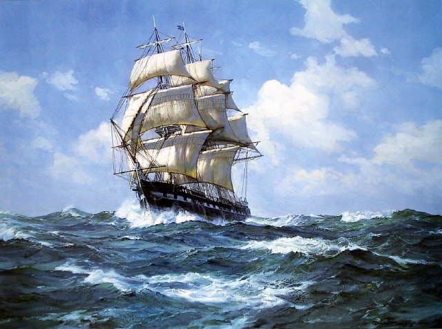 Old Ironsides at sea